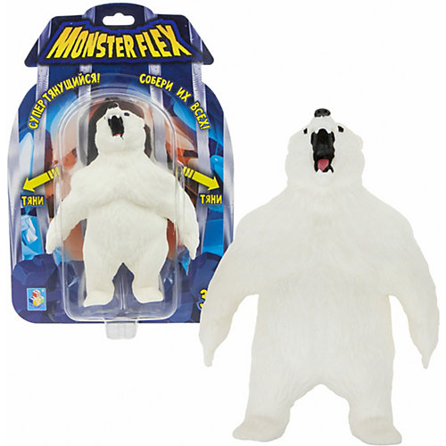Тянущаяся фигурка 1Toy Monster Flex Полярный медведь от 1Toy