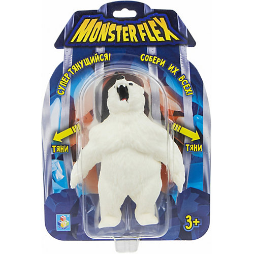 Тянущаяся фигурка 1Toy Monster Flex Полярный медведь от 1Toy