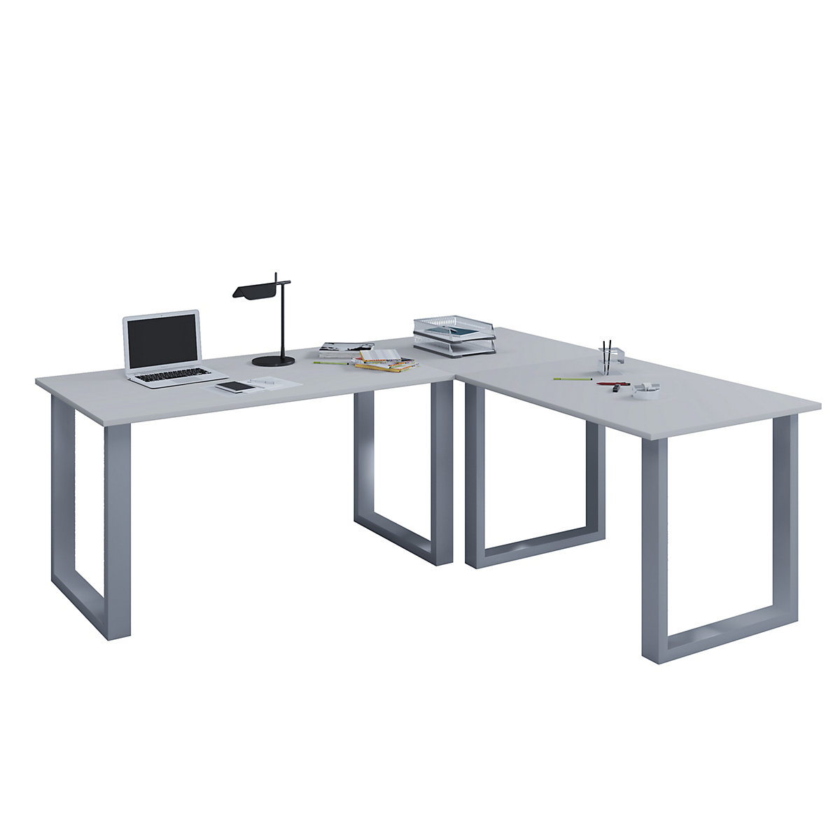 VCM Eckschreibtisch Schreibtisch Büromöbel Computertisch Winkeltisch Tisch Büro Lona 190 x 190 x 80 cm