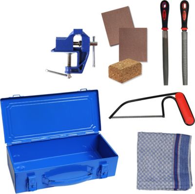 Kids at work werkzeug set metall box 01 zum s gen und schleifen mytoys