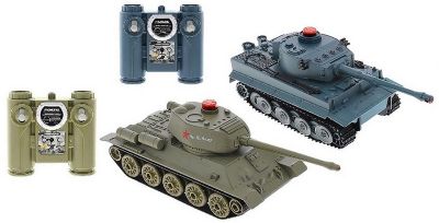 Радиоуправляемый танковый бой HuanQi Tiger vs T34 , 1:32