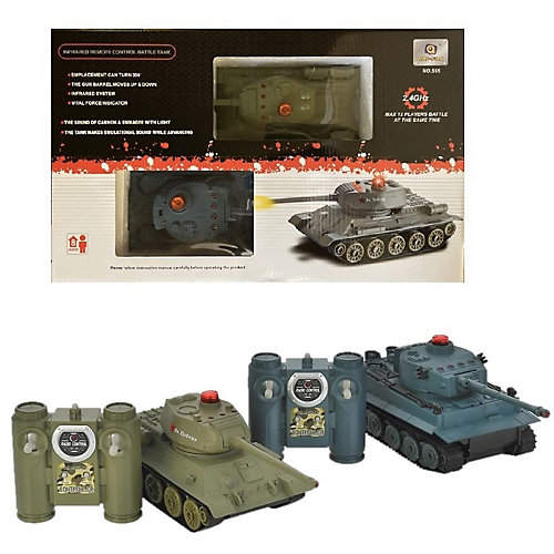 Радиоуправляемый танковый бой HuanQi Tiger vs T34 , 1:32