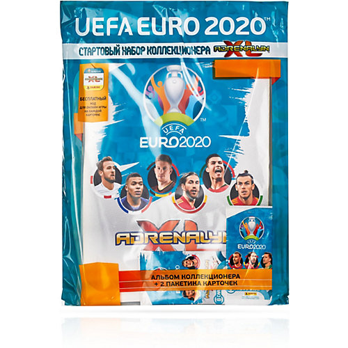 Папка с карточками Panini EURO 2020, 2 пакетика от Panini