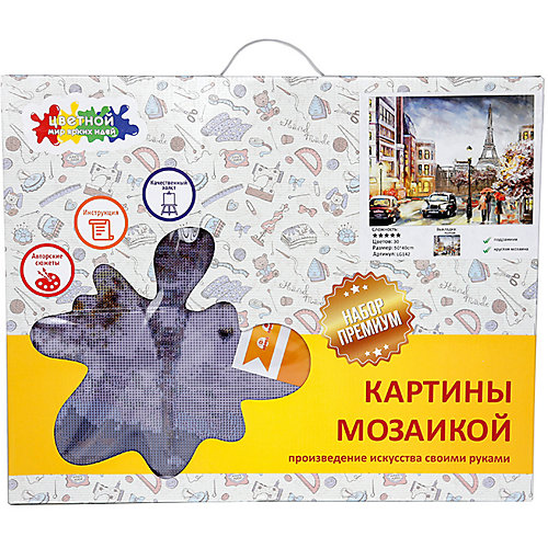 Алмазная мозаика "Цветной" Парижским вечером от ТМ Цветной