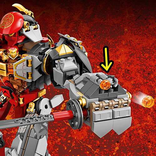 Конструктор LEGO NINJAGO Каменный робот огня 71720, 968 элементов от LEGO