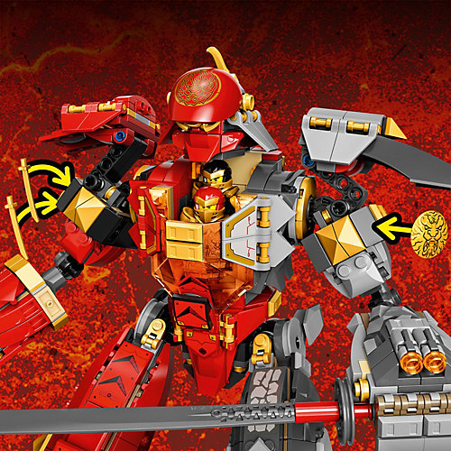 Конструктор LEGO NINJAGO Каменный робот огня 71720, 968 элементов от LEGO