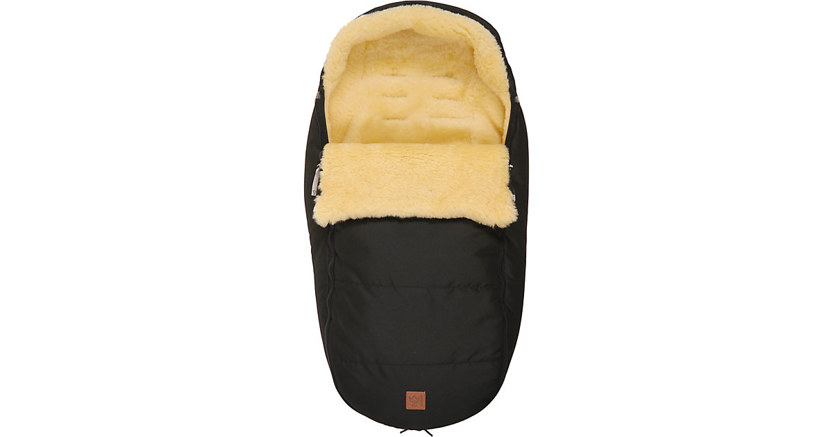 Kaiser Premium Lammfell Fußsack passgenau YOYO, Lammfell, natural honey schwarz Kinder