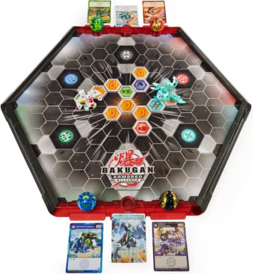 Bakugan Armored Alliance Battle Arena, umrandetes Spielfeld mit exklusivem Aurelus Hydorous 2