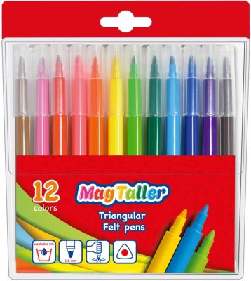 Фломастеры MagTaller Trio, 12 цветов