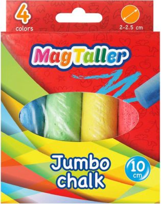 Мел цветной MagTaller Jumbo, 4 цвета