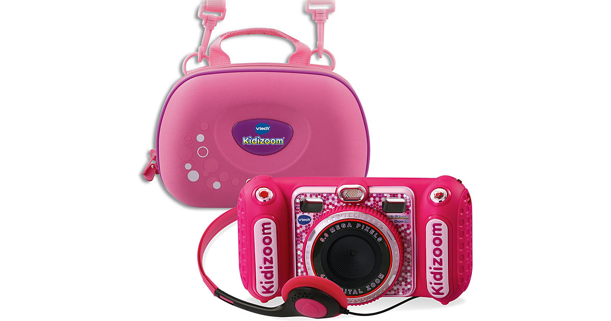 Spielzeug: Vtech KidiZoom Duo DX pink inkl. Tragetasche, pink