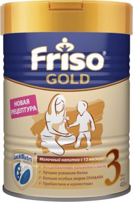 Молочный напиток Friso Gold 3, с 12 мес, 400 г
