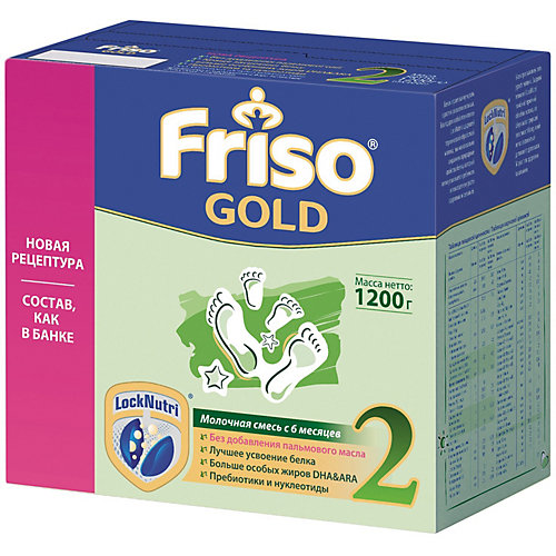 Молочная смесь Friso Gold 2, с 6 мес, 1200 г от Friso