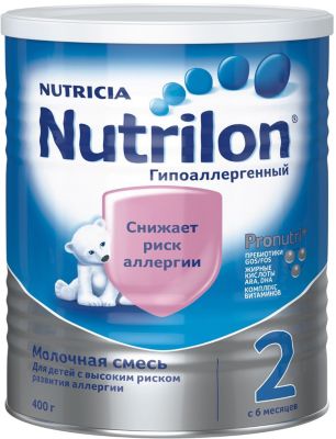Молочная смесь Nutrilon 2 гипоаллергенный, с 6 мес, 400 г