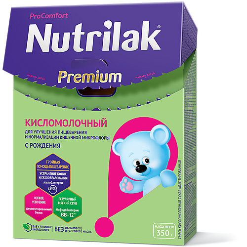 Молочная смесь Nutrilak Premium Кисломолочный, с 0 мес, 350 г от Nutrilak