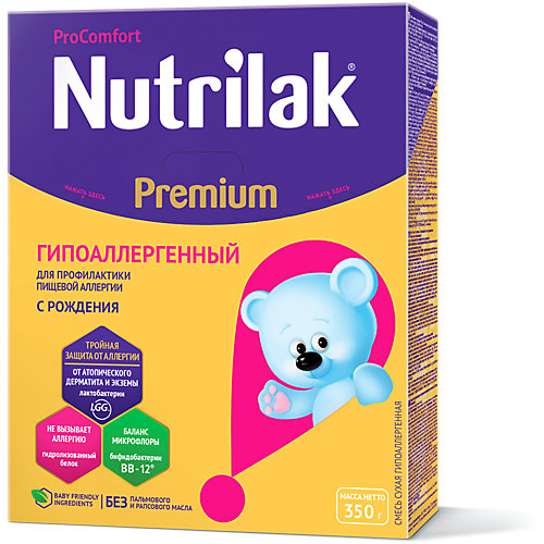 Молочная смесь Nutrilak Premium Гипоаллергенный, с 0 мес, 350 г от Nutrilak