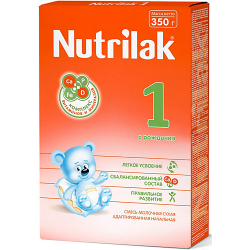 Молочная смесь Nutrilak 1, с 0 мес, 350 г от Nutrilak
