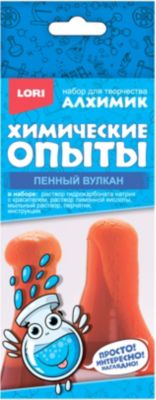 Химические опыты Lori Пенный вулкан. Красный