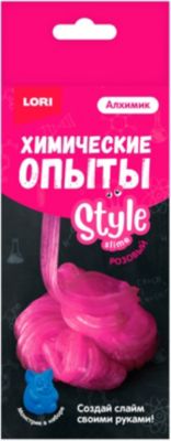 Химические опыты Lori Style Slime Розовый