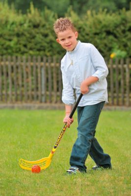 Bandito Funhockey Komplettset mit 2x2er Set Schläger und Pop-up Tor Mini-Set 