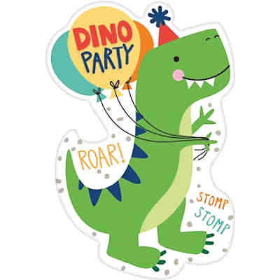 Einladungskarten & Umschläge Dino-Mite, 8 Stück