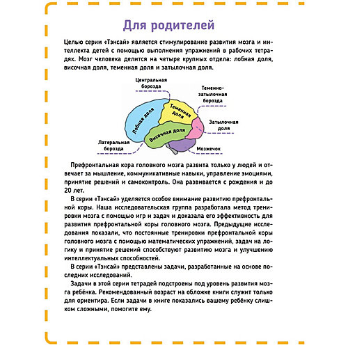 Японская система тренировки мозга Тэнсай "Развиваем интеллект. Начальная школа 2" от ПИТЕР