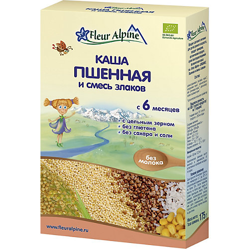 Каша Fleur Alpine пшённая и смесь злаков, с 6 мес от Fleur Alpine