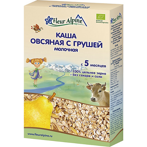 Каша Fleur Alpine молочная овсяная с грушей, с 5 мес от Fleur Alpine