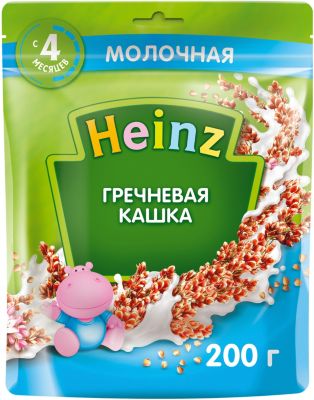 Каша Heinz молочная гречневая с Омега 3, с 4 мес