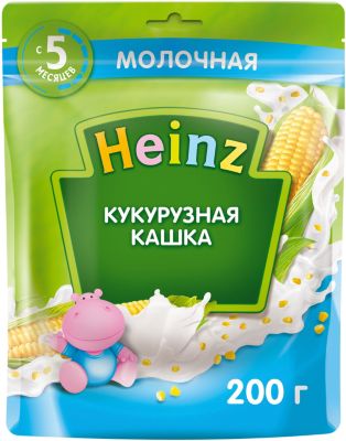 Каша Heinz молочная кукурузная Омега 3, с 5 мес