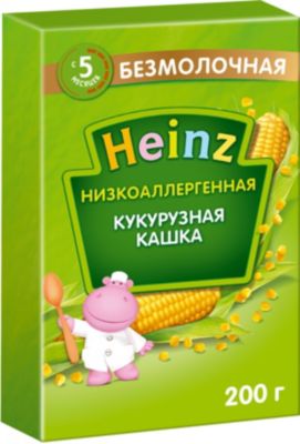 Каша Heinz низкоаллергенная кукурузная, с 5 мес