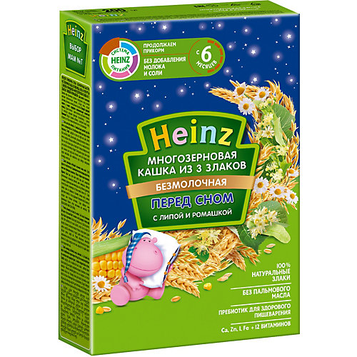 Каша Heinz многозерновая 3 злака с липой и ромашкой, с 6 мес от Heinz