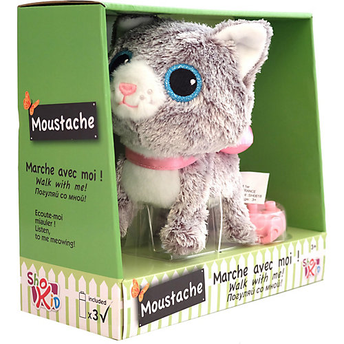 Интерактивная мягкая игрушка Shokid Котенок Moustache, 15 см от Shokid