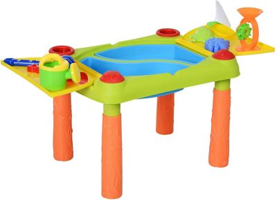 Mehrfarbig Sandkastentisch Spieltisch Wassertisch Kinder mit Zubehör 20-tlg 