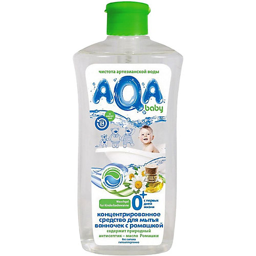 Cредство для мытья ванночек AQA baby с ромашкой, 500 мл