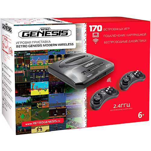 Игровая приставка Sega Retro Genesis Modern Wireless ZD-02, 170 игр