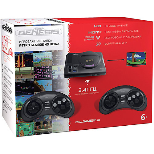 Игровая приставка Sega Retro Genesis HD Ultra ZD-06, 50 игр от SEGA
