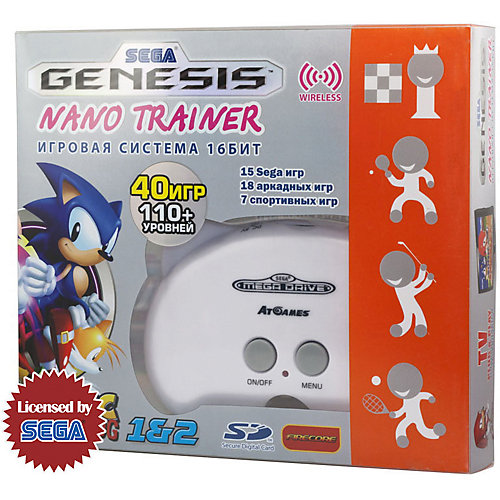 Игровая приставка Sega Retro Genesis Genesis Nano Trainer, 40 игр