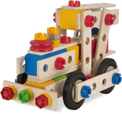 Eichhorn Constructor Kran Set 170-tlg Bausatz Baukran Kinder Spielzeug Holz 