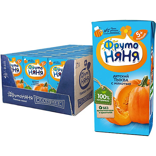 Нектар ФрутоНяНя тыква с мякотью, с 5 мес, 18 шт по 200 г от ФрутоНяня