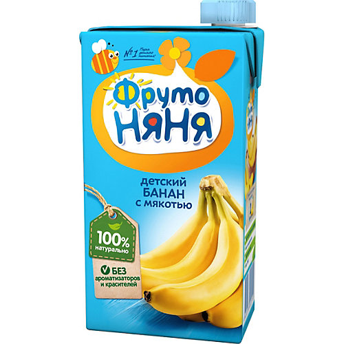 Нектар ФрутоНяНя бананы с мякотью, с 3 лет, 15 шт по 500 г от ФрутоНяня