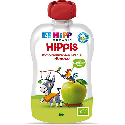 Пюре HiPP HiPPis яблоко, с 4 мес, 6 шт