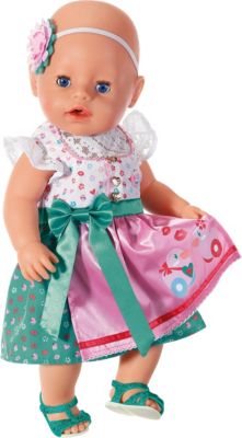 Puppendress  Puppenkleidung Kleid Anziehsachen für 46 cm Baby Puppen  KÜ 