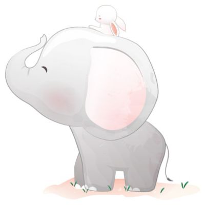 Wandtattoo Babyzimmer Tiere Elefant Mit Hase Dekodino Mytoys