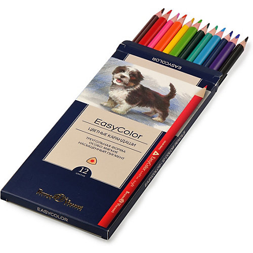 Цветные карандаши Bruno Visconti EasuColor, 12 цветов от Bruno Visconti
