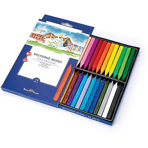 Восковые мелки Bruno Visconti Multicolor, 24 цвета от Bruno Visconti