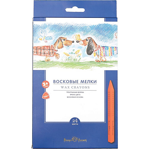 Восковые мелки Bruno Visconti Multicolor, 24 цвета от Bruno Visconti