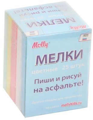 Мел асфальтовый Molly, 5 цветов