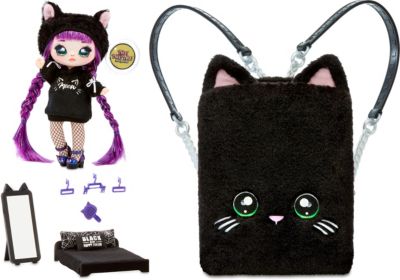 Na Na Na Surprise 3-in-1 Rucksack-Schlafzimmer Black Kitty Playset mit limitiert