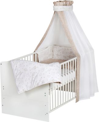 Baby Bettset 8 teilig Bettnestchen Bettwäsche für Gitterbett 